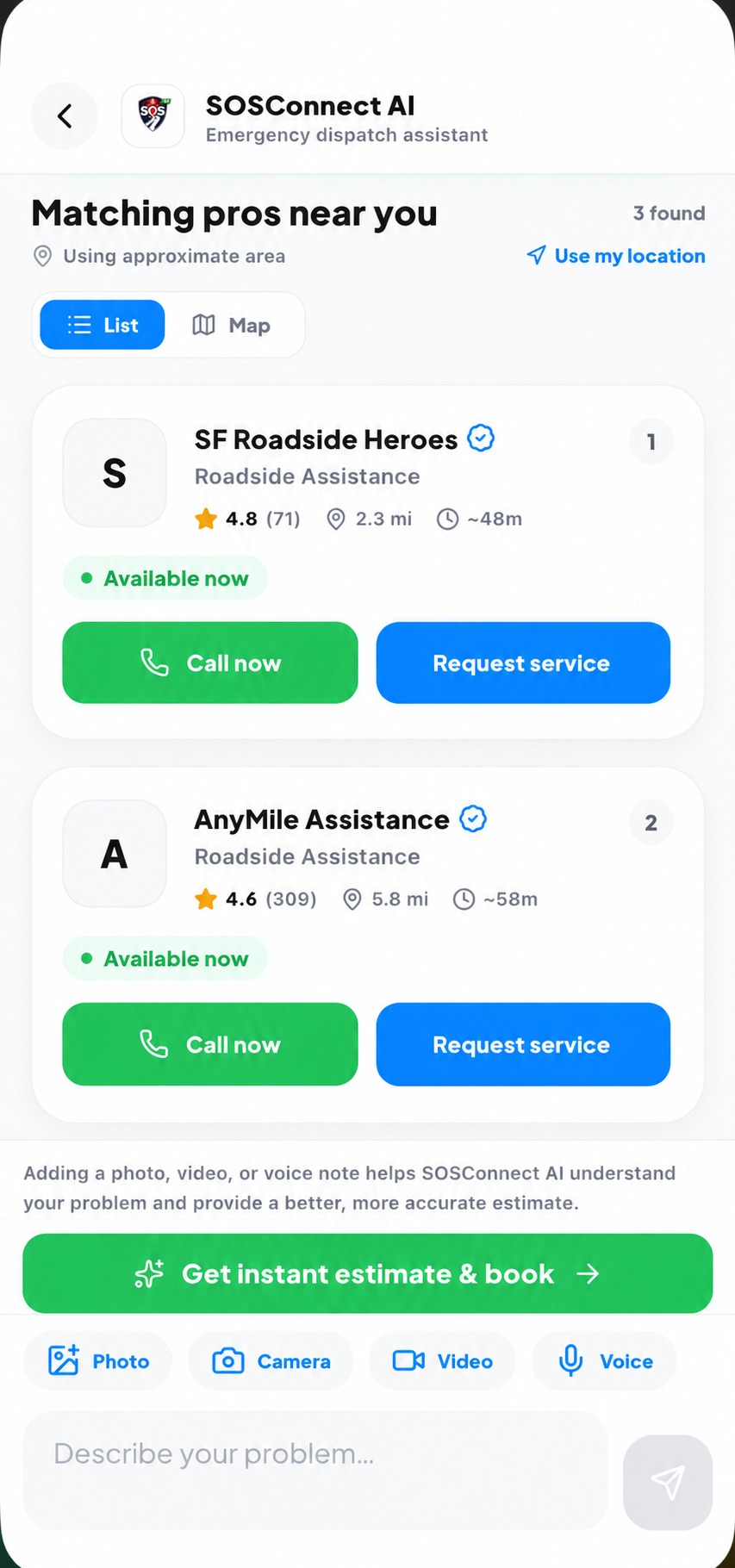 App screen